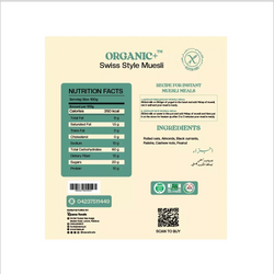 Organic+ Swiss Style Free Muesli 500g